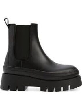 Jeffrey Campbell Hydra Chelsea Matte Black Rain Boots